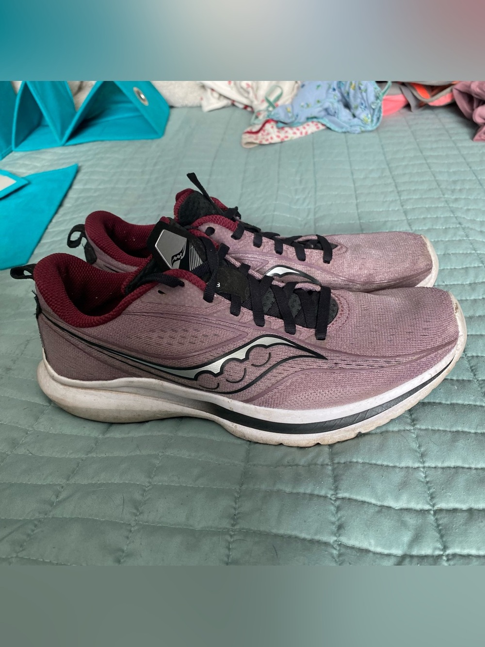 Saucony Women's Running Shoes in Dusty Mauve and Black - Picture 2 of 10